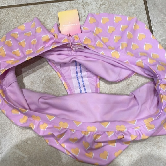 NWT! Stoney Clover Lane x Target Purple Hearts Ruffle Bikini Bottoms 1X - Picture 6 of 6
